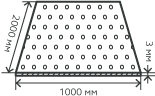 Лист нержавеющий  3х1000 х 2000 мм.  AISI 304 (08Х18Н10) холоднокатаный,  перфорированный,  Площадь отверстий 0,3265,  Rv 3,0-5,0