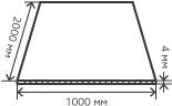 Лист нержавеющий  4х1000х2000 мм.  AISI 304 (08Х18Н10) горячекатаный,  просечно-вытяжной (ПВЛ)